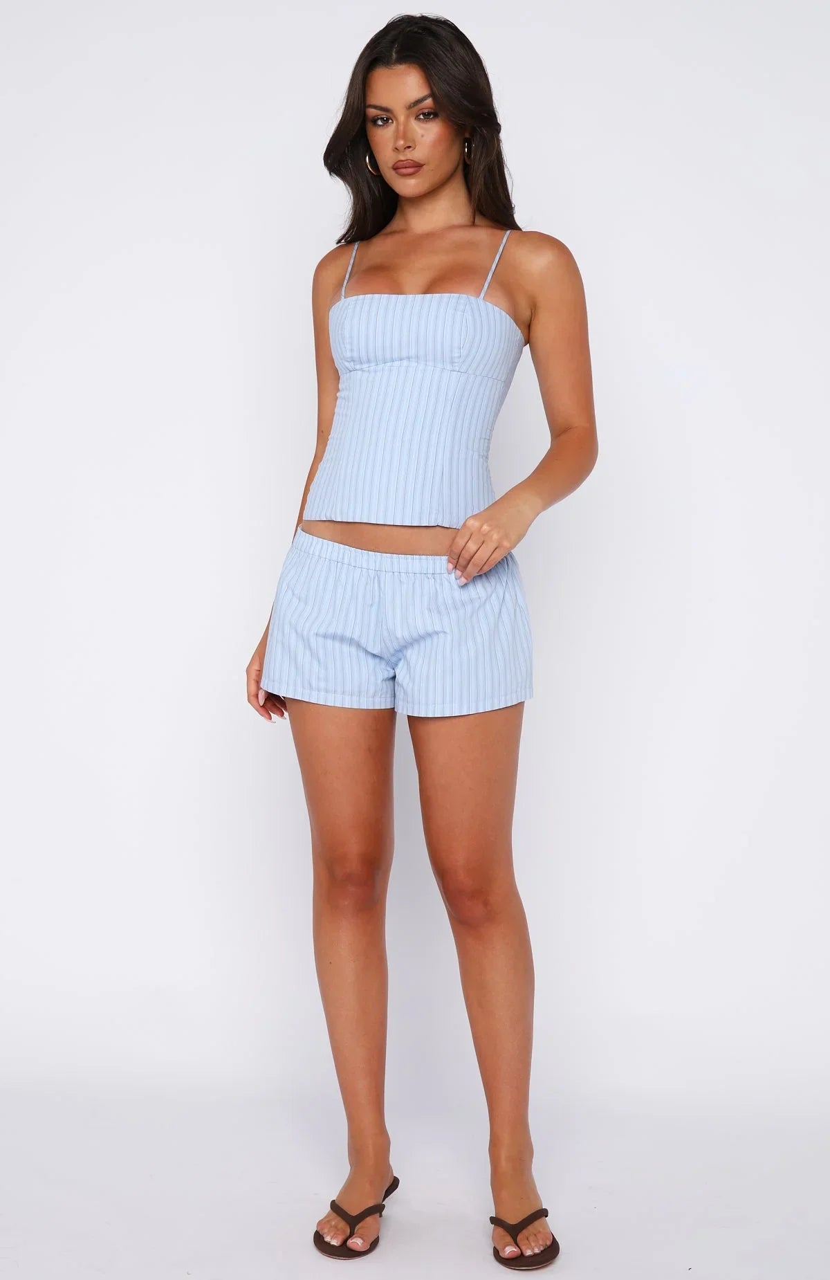 Born To Glow Shorts Blue Stripe