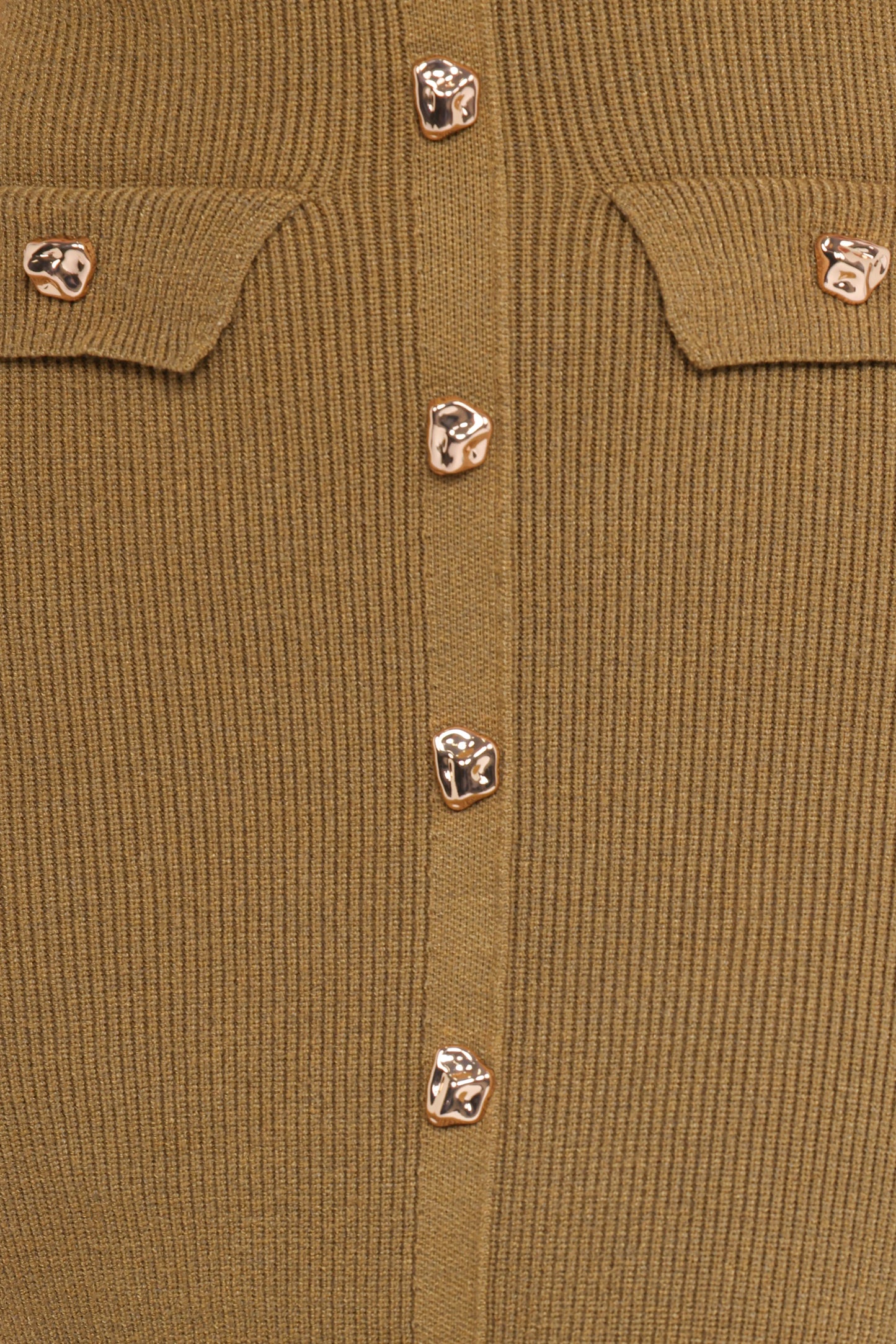 Aspen Button Up Knit Dress Olive