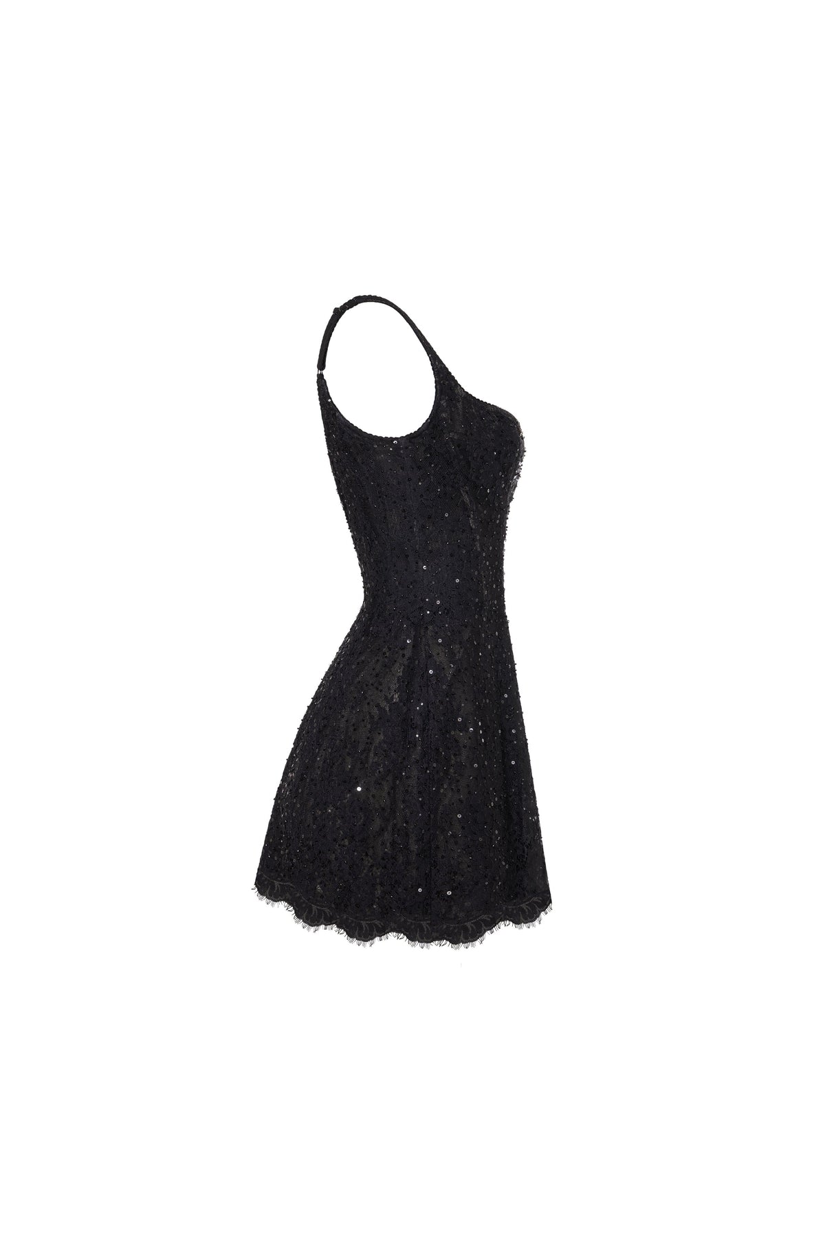 Classic black corset mini dress