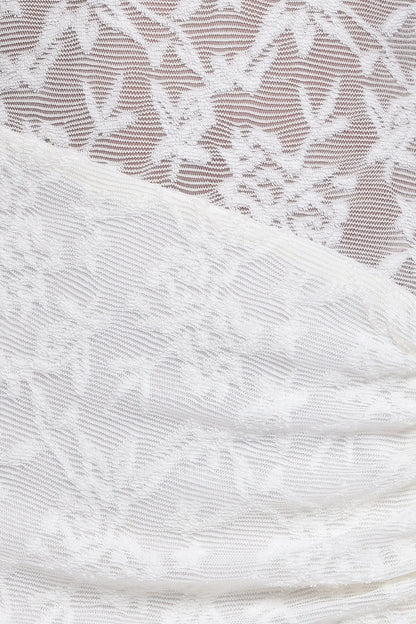 Pascha Off Shoulder Lace Maxi Dress White