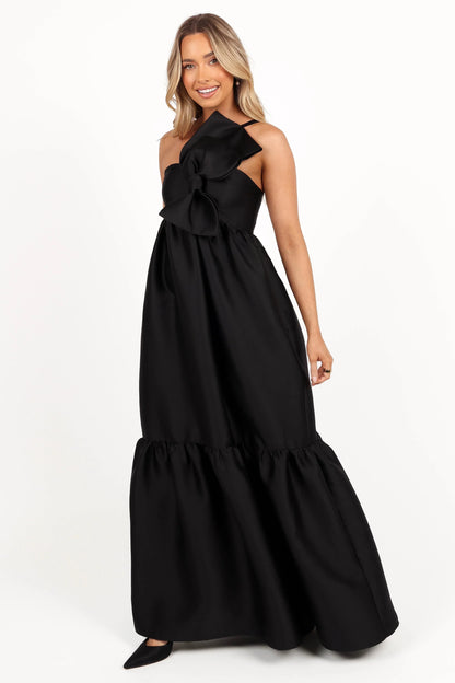 Betina Bow Front Maxi Dress Black