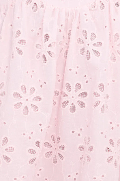 Lynne Mini Dress Pink Broderie
