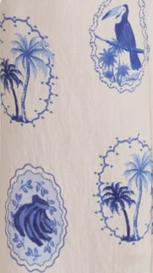 Addie Pants Blue Stamps