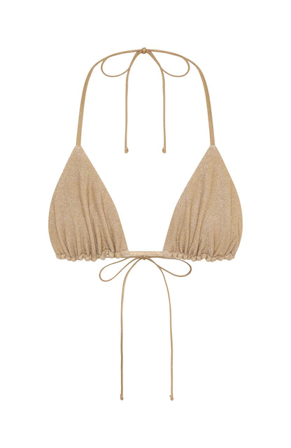 Matera Bikini Top Gold Shimmer