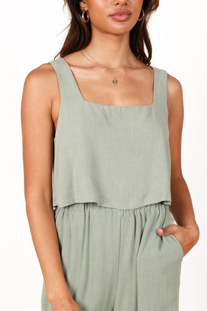 Eleanor Cropped Top Green