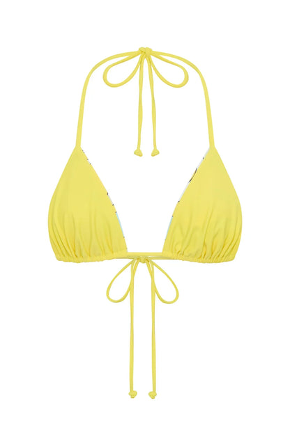 Coolum Reversible Bikini Top Lemontini Fizz