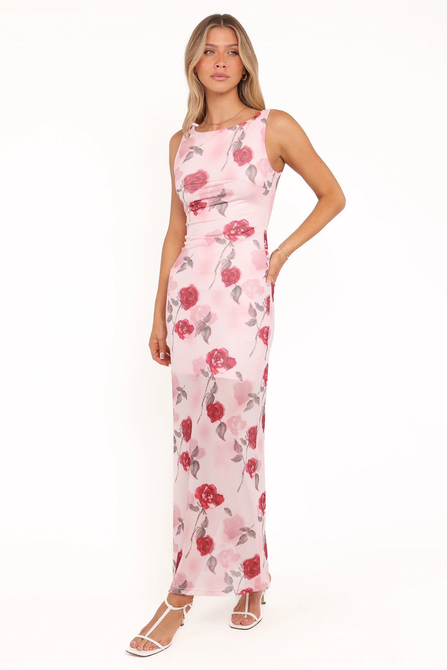 Brissa Maxi Dress Pink Floral