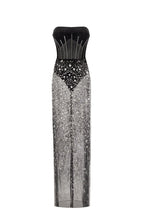 Crystal covered fabulous black maxi dress