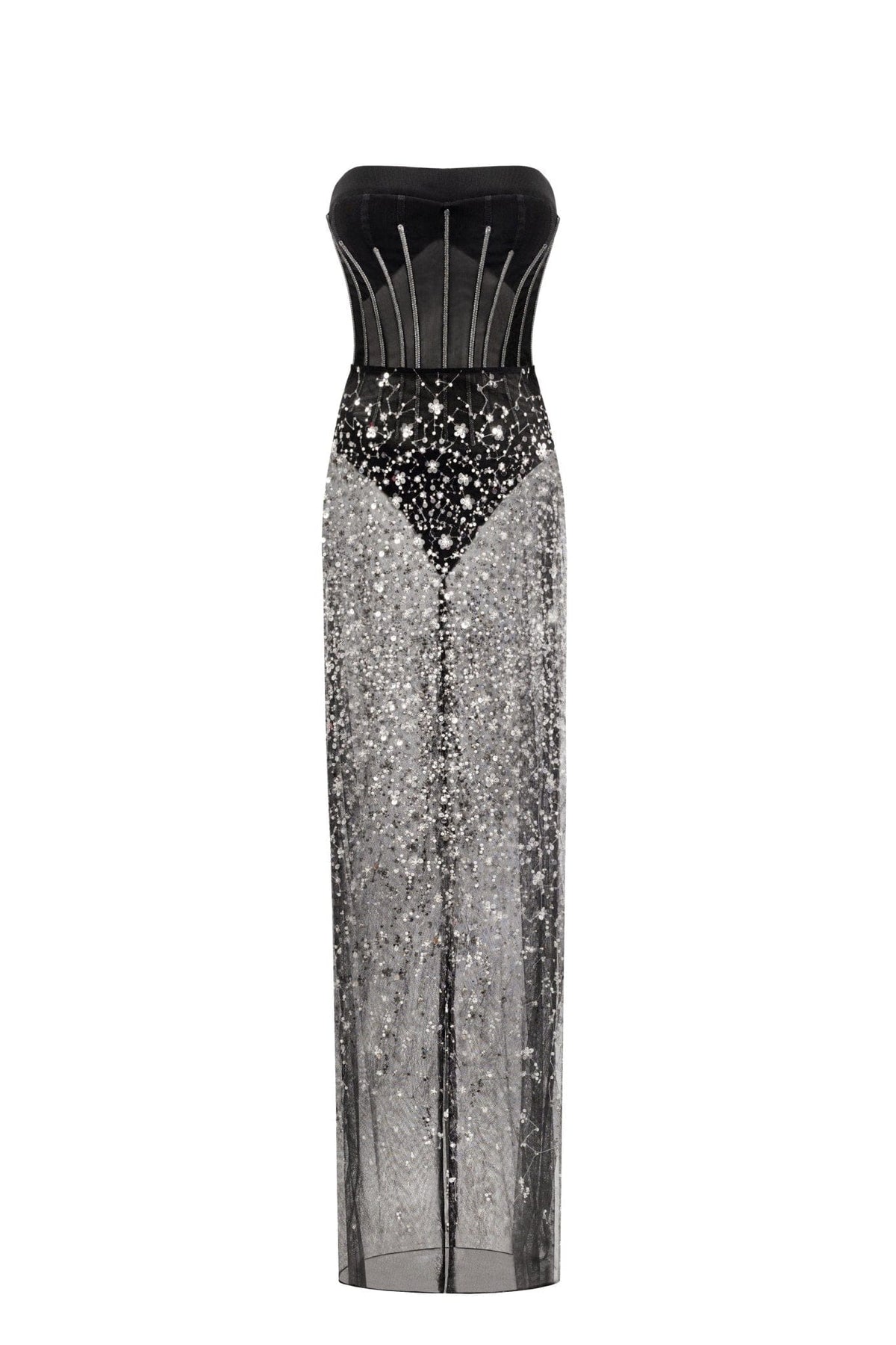 Crystal covered fabulous black maxi dress