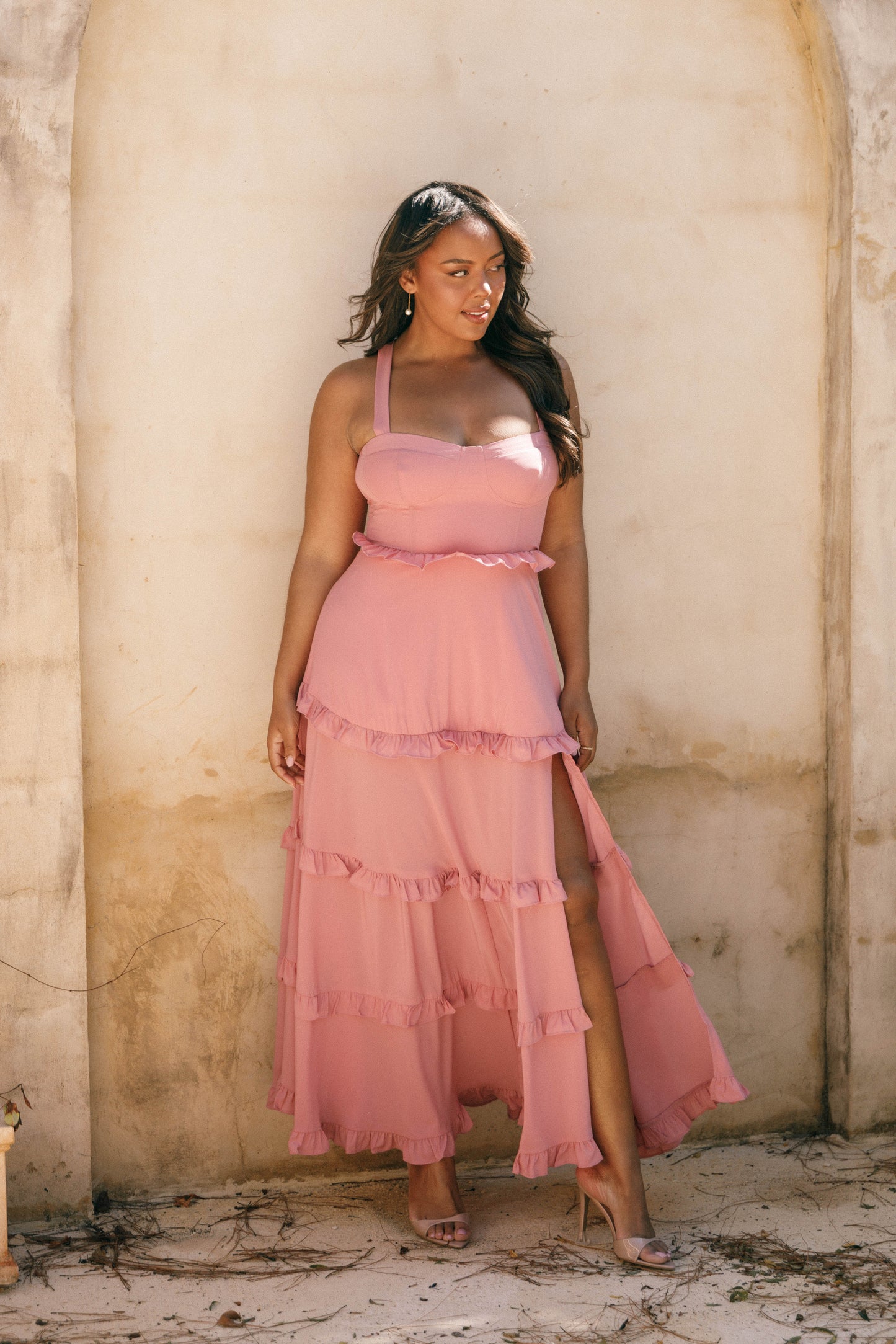 Lillee Tiered Maxi Dress Mauve