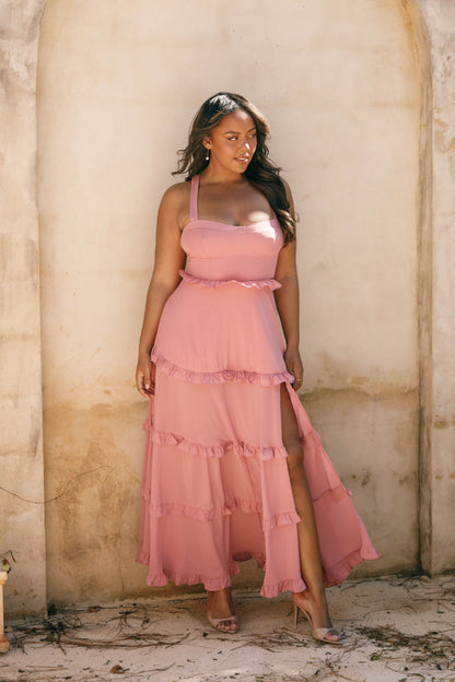 Lillee Tiered Maxi Dress Mauve