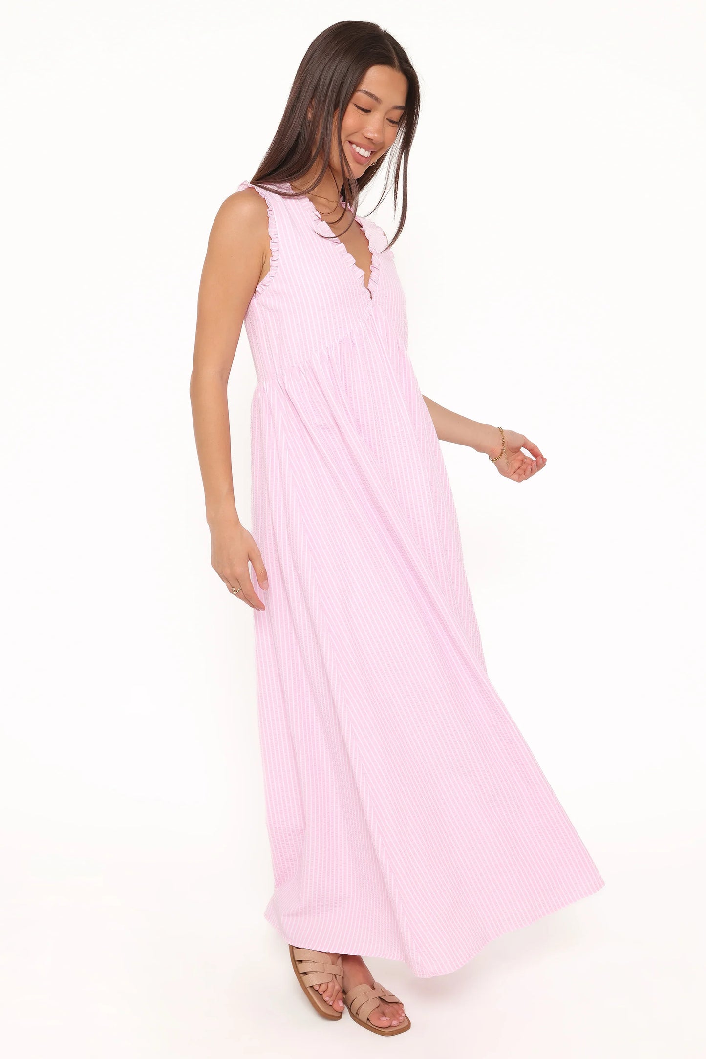 Kalan Maxi Dress Pink Stripe