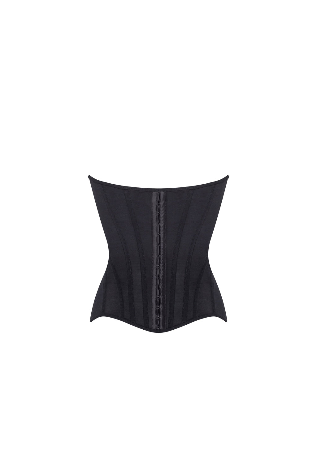 Smart heart shaped low waist black fitted corset Midnight Walk