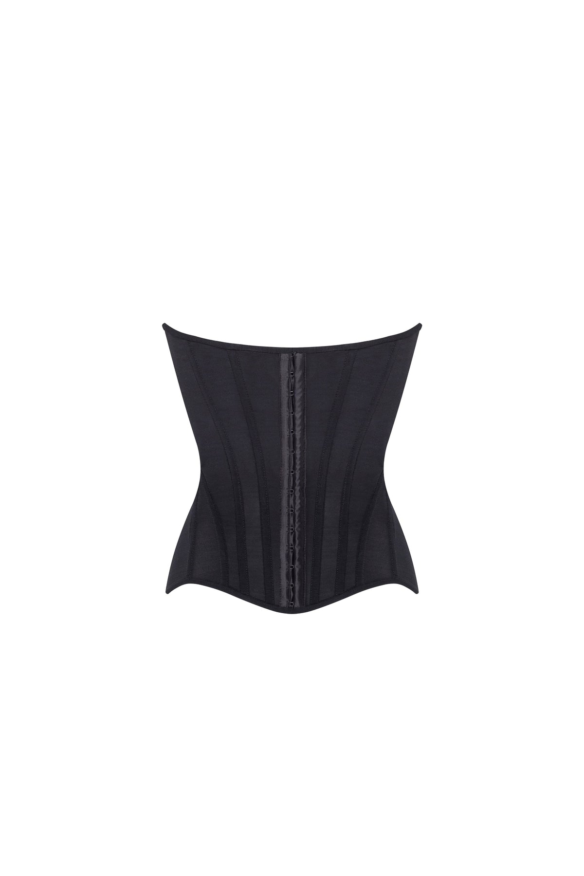Smart heart shaped low waist black fitted corset Midnight Walk