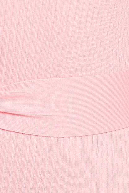 Milan Off Shoulder Midi Dress Pink