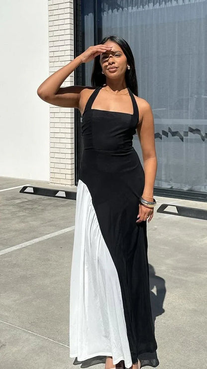 Cia Maxi Dress Black White