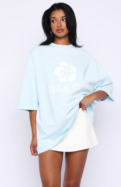 Own Your Glow Oversized Tee Blue