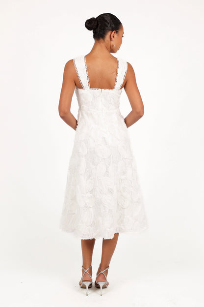 Gabbie Midi Dress White