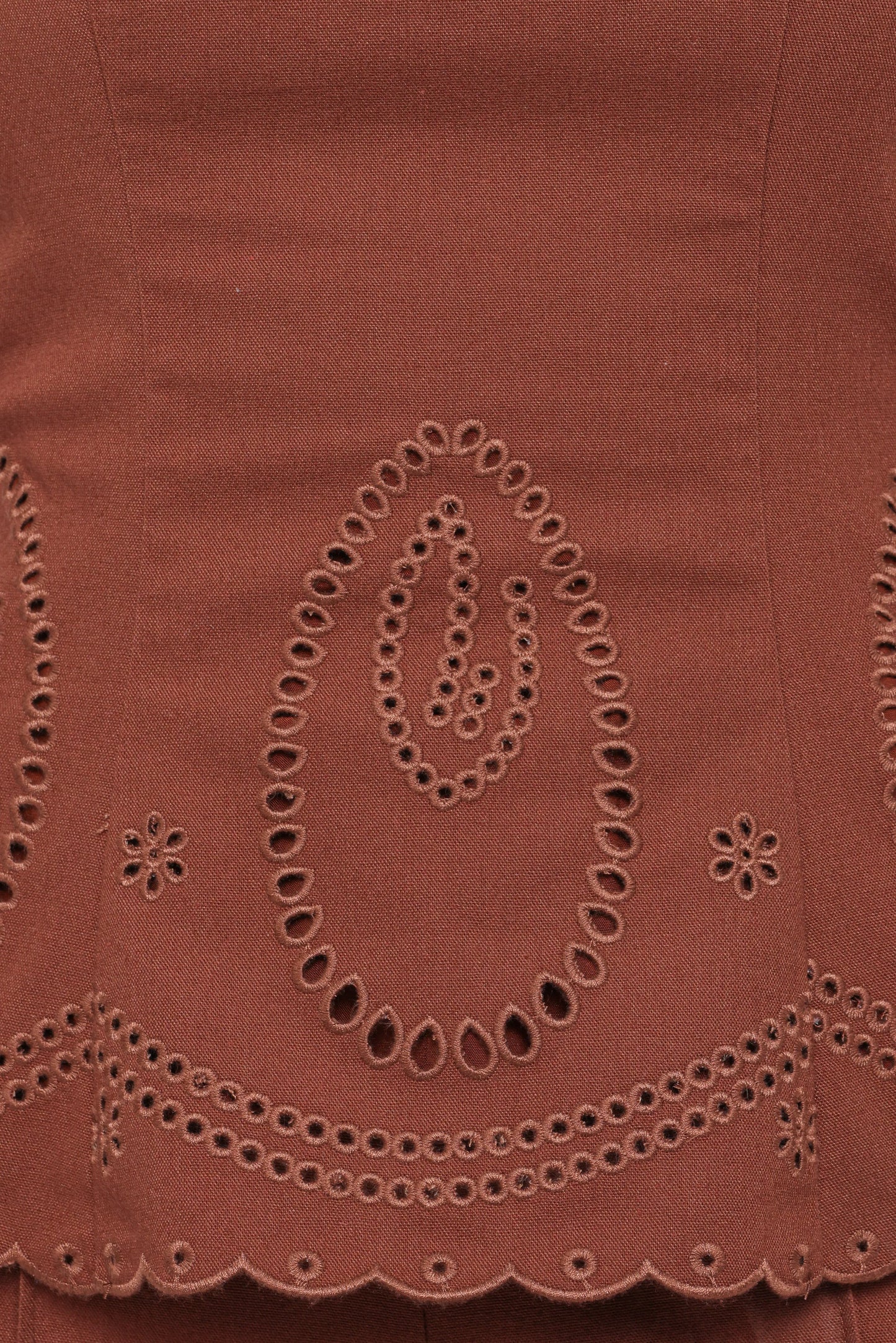 Benton Eyelet Strapless Top Brown