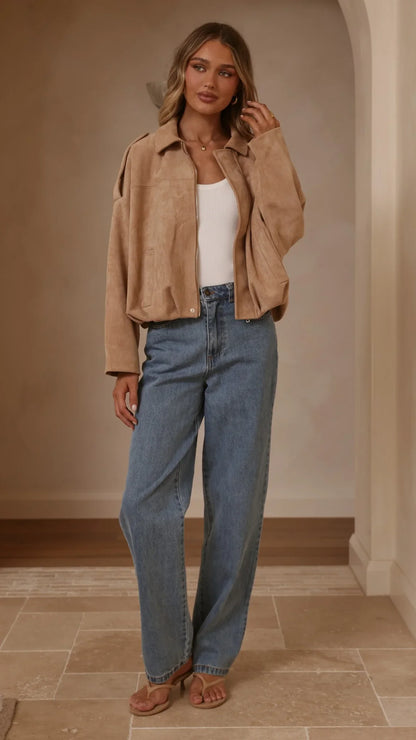 Leela Bomber Jacket Camel