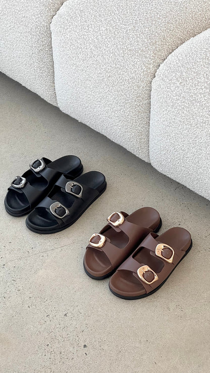 Sol Sana San Jose Footbed Black Silver