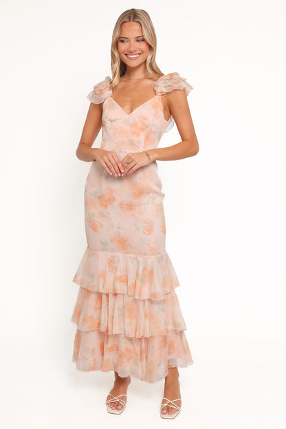 Lydia Maxi Dress Pink Floral