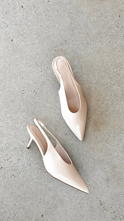 Xishi Heel Chalk Crinkle Patent