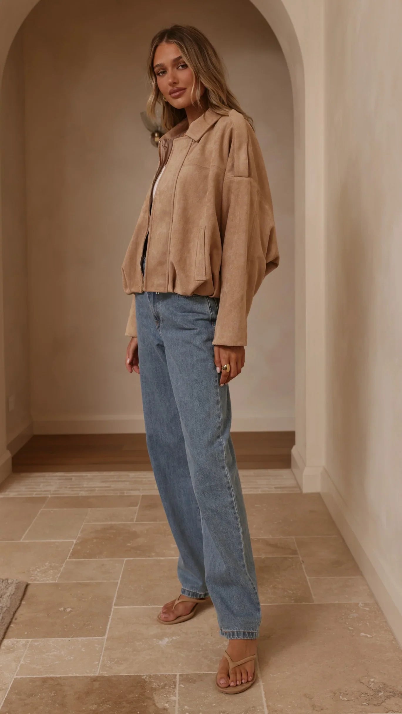 Leela Bomber Jacket Camel