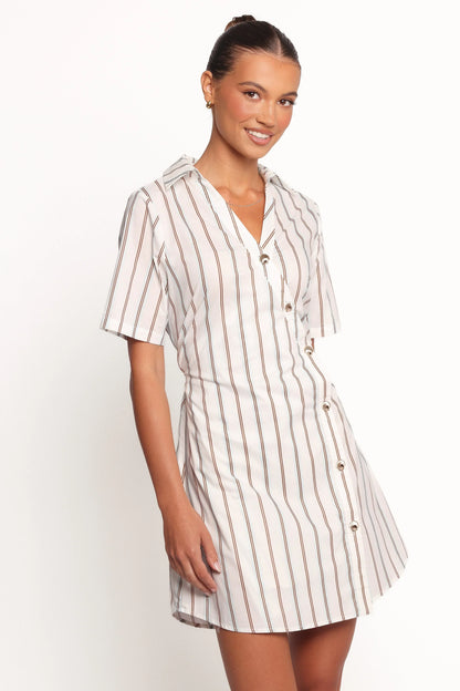 Hayes Mini Dress Blue Stripe