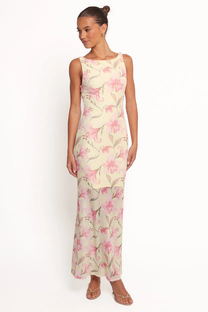 Brissa Maxi Dress Yellow Floral