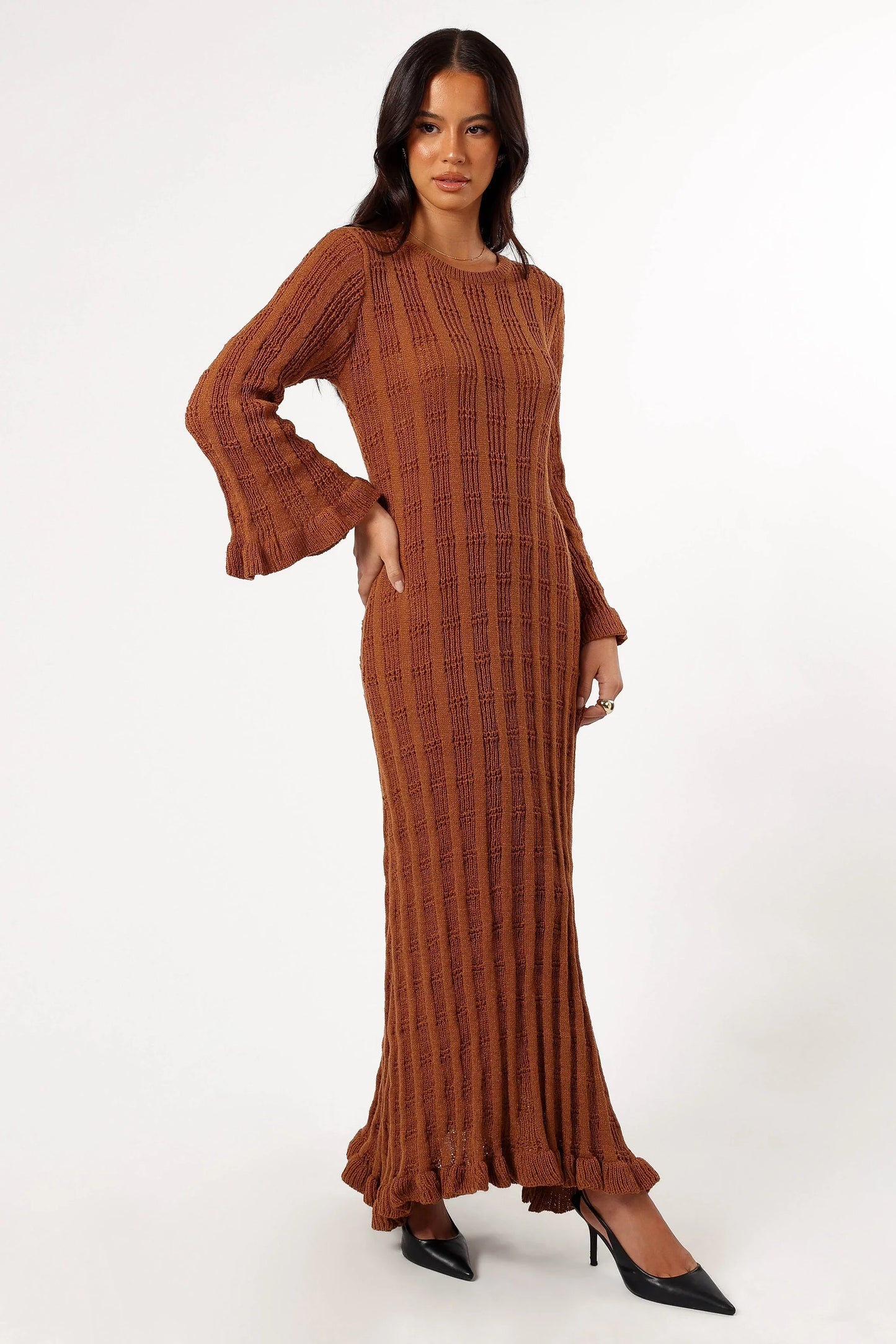 Colter Long Sleeve Maxi Dress Bronze