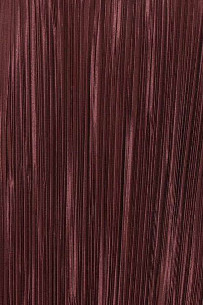 Melody Plisse Halter Maxi Dress Brown