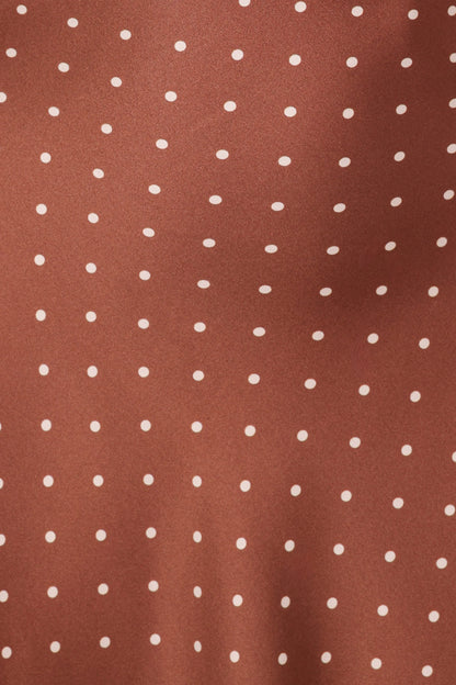 Cassinda Mini Dress Brown Polka Dot