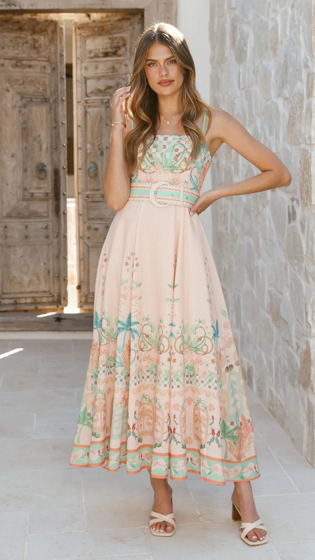 Nellie Midi Dress Aurora Print