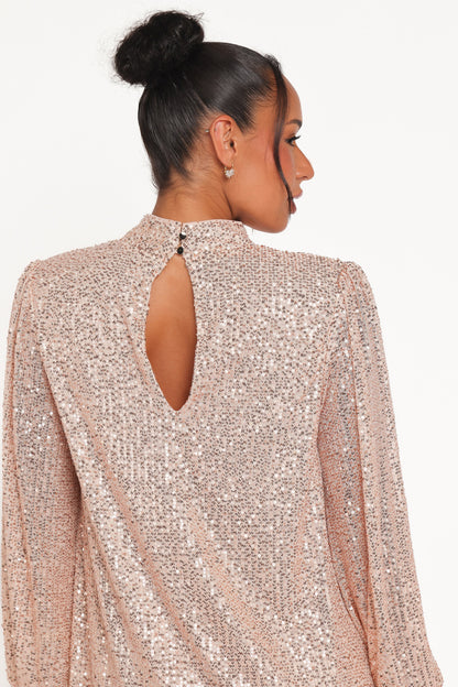 Springfield Mini Dress Gold