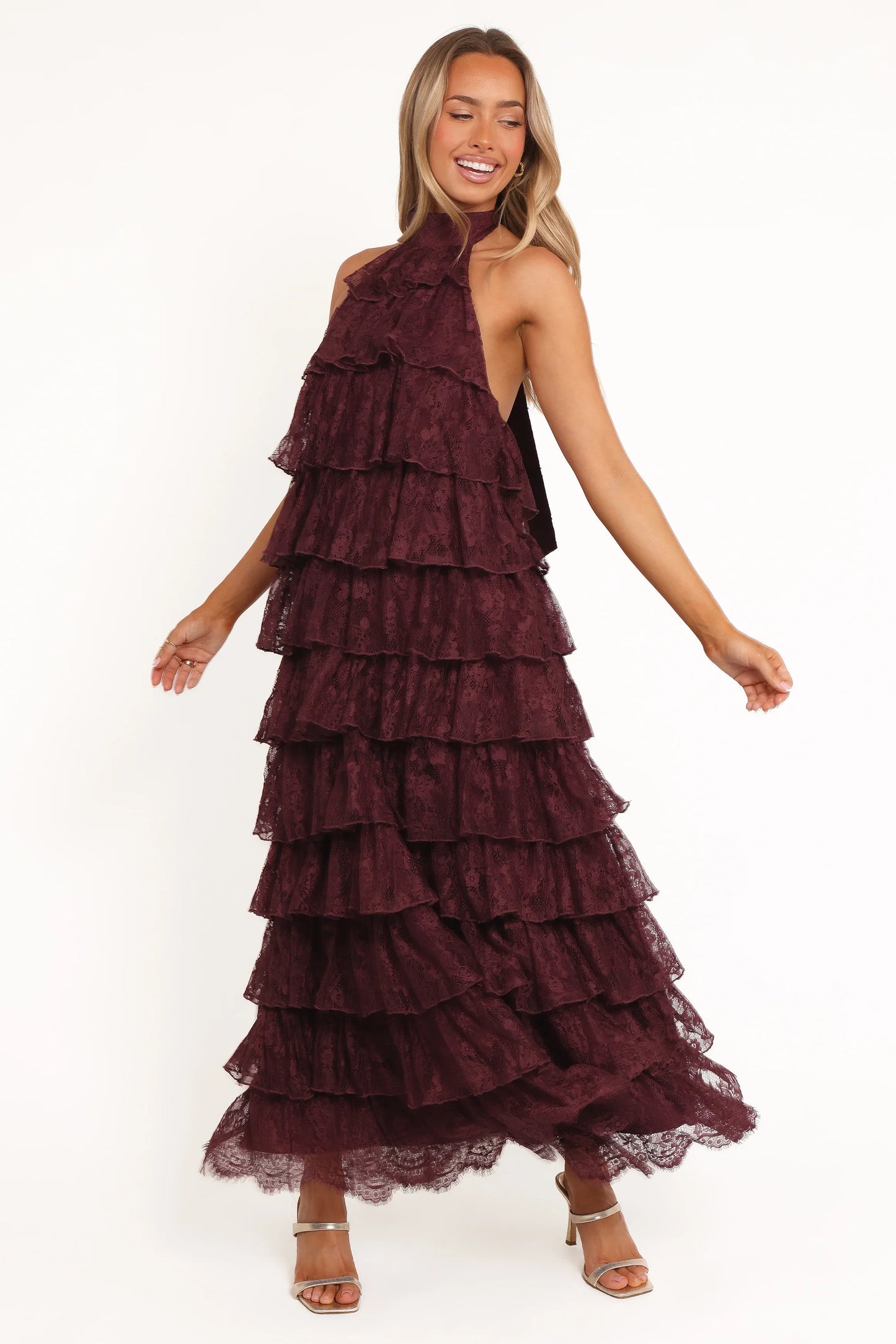 Zoella Maxi Dress Cherry Lace