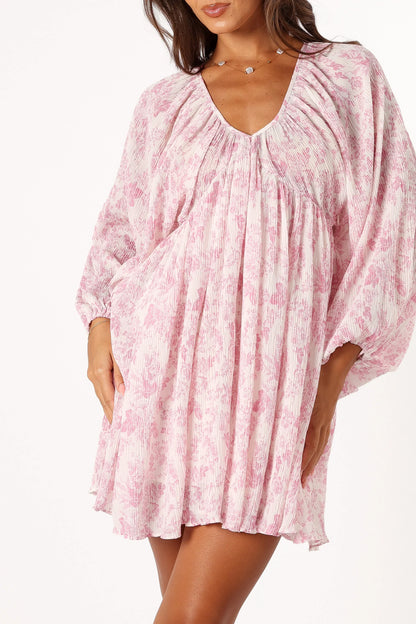 Paris Long Sleeve Dress Pink