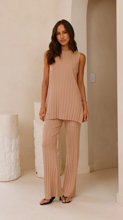 Megan Knit Top Camel