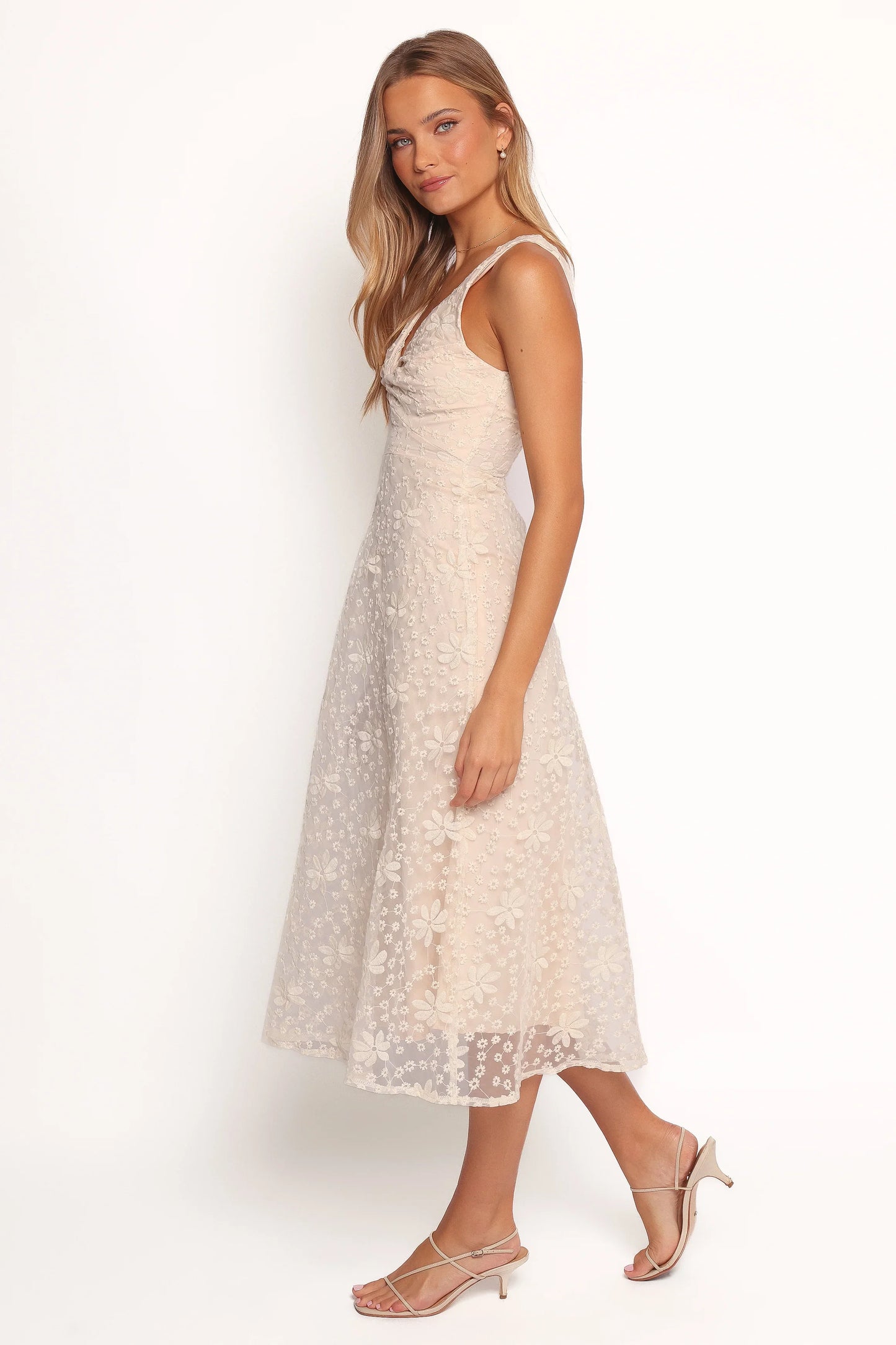 Louise Midi Dress Cream