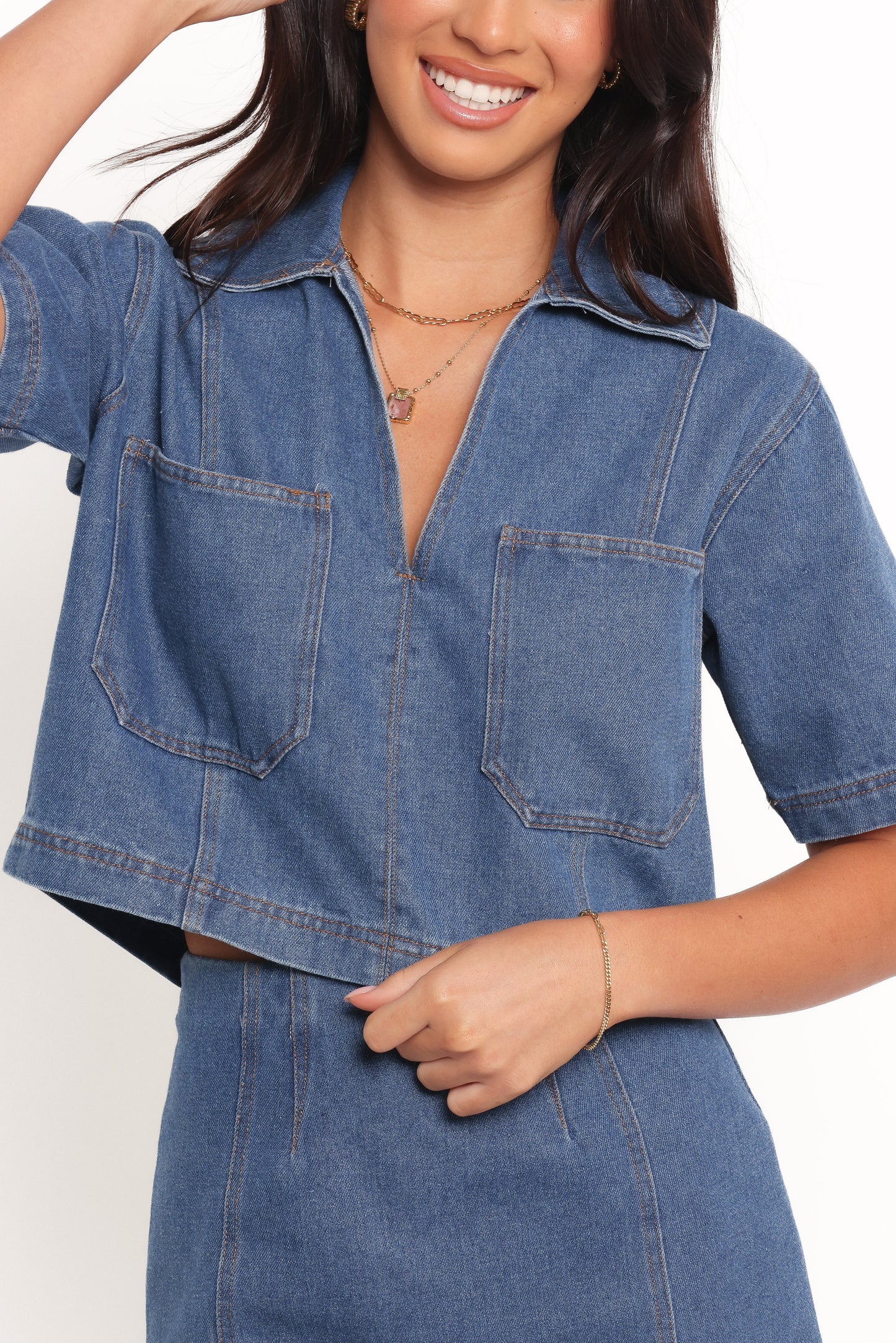 Cera Two Piece Set Medium Denim