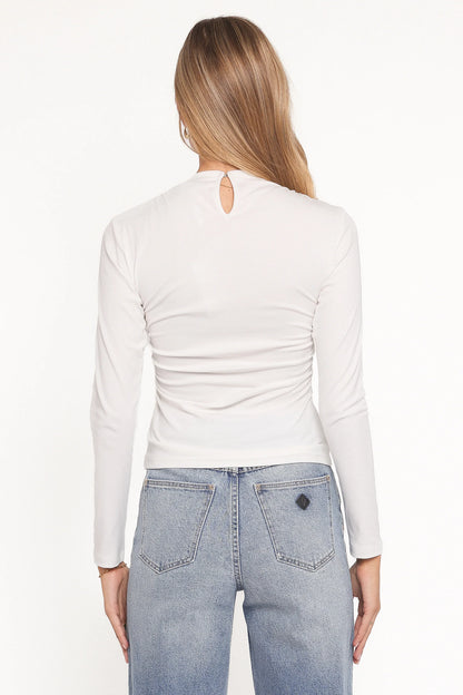 Nissa Long Sleeve Top White