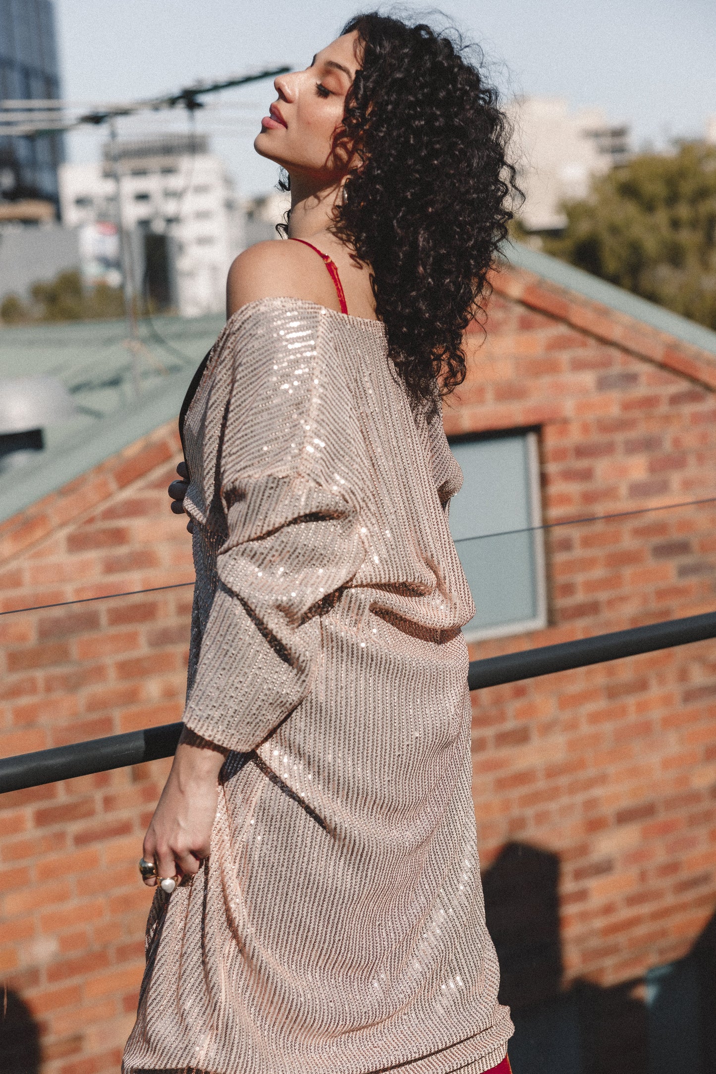 Jayleen Sequin Duster Gold