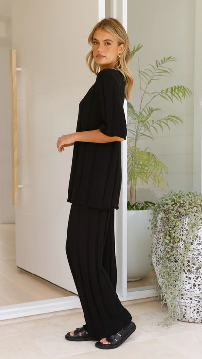 Bayu Knit Top Black