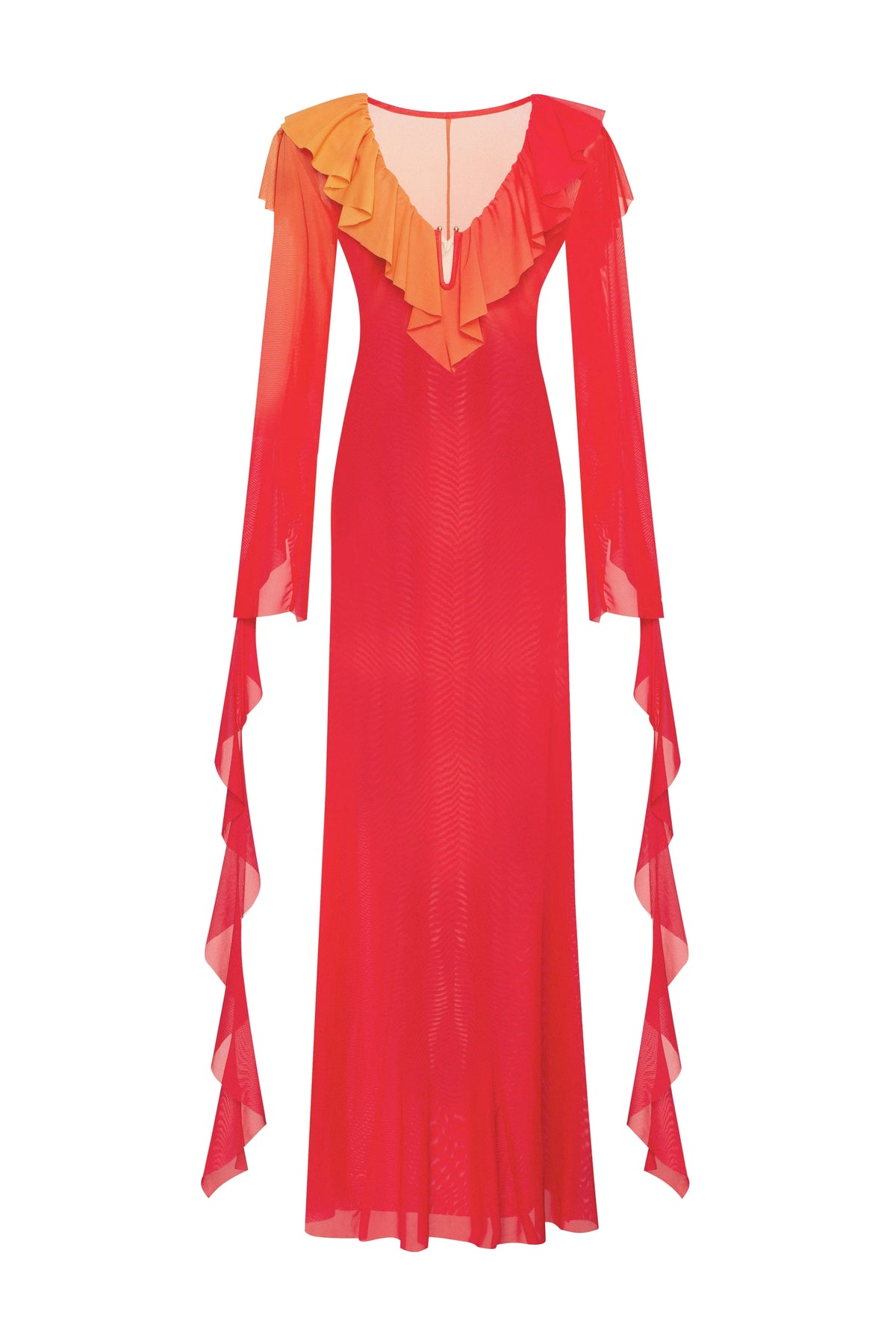 Flowy coral maxi dress Xo Xo