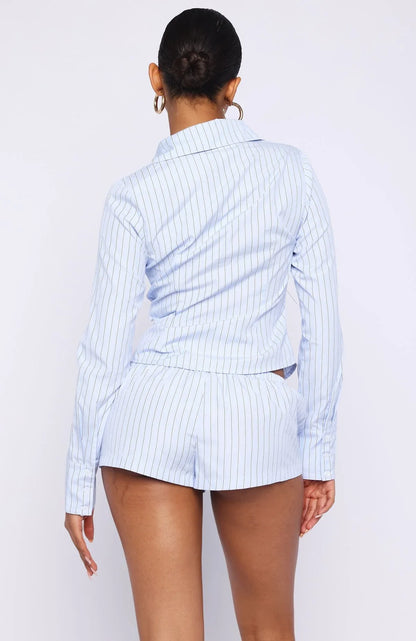 Heatwave Honey Long Sleeve Shirt Sky Blue