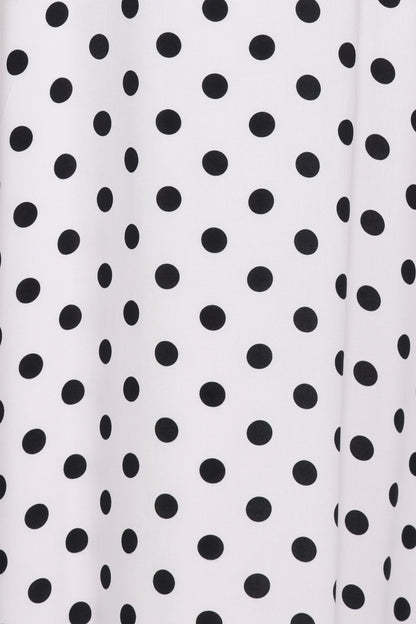 Virgo Maxi Dress White Polka Dot
