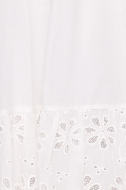 Xana Maxi Dress White Broderie