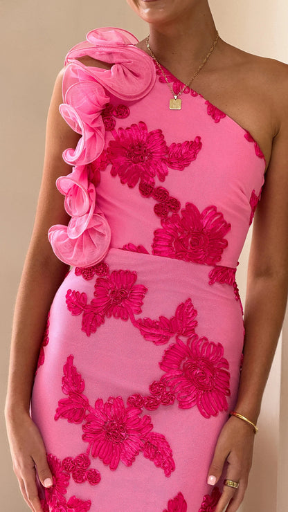 Darlee Maxi Dress Pink Floral