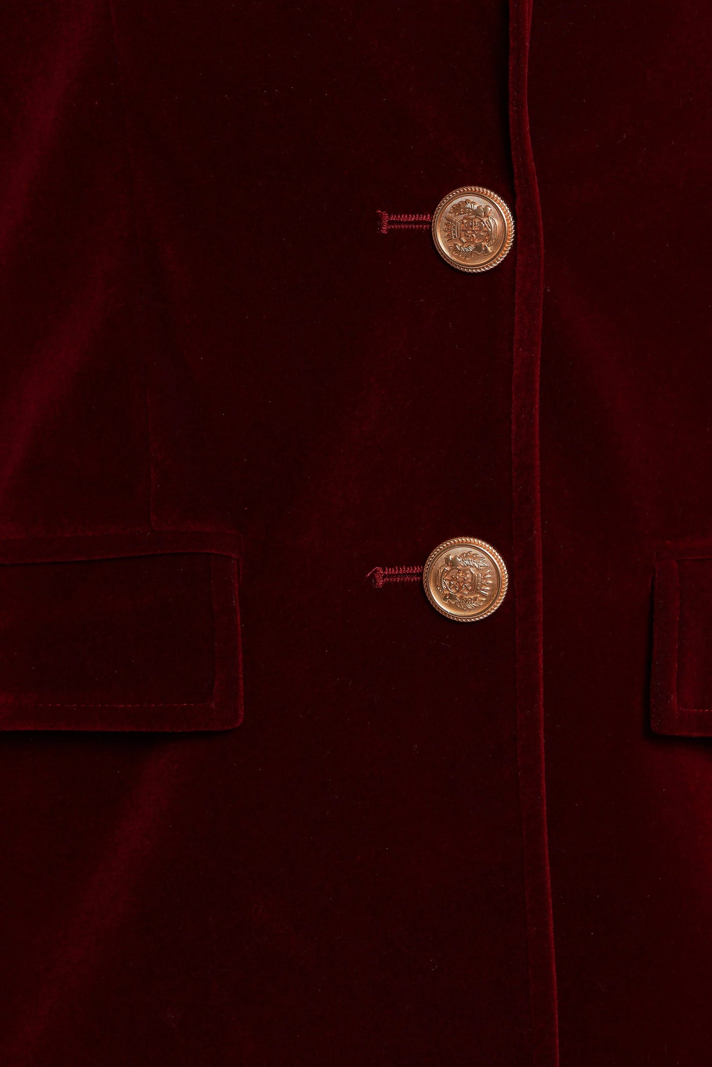 Zpya Single Button Velvet Blazer Berry