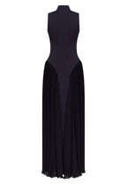 Elegant mock neck maxi dress Parisienne